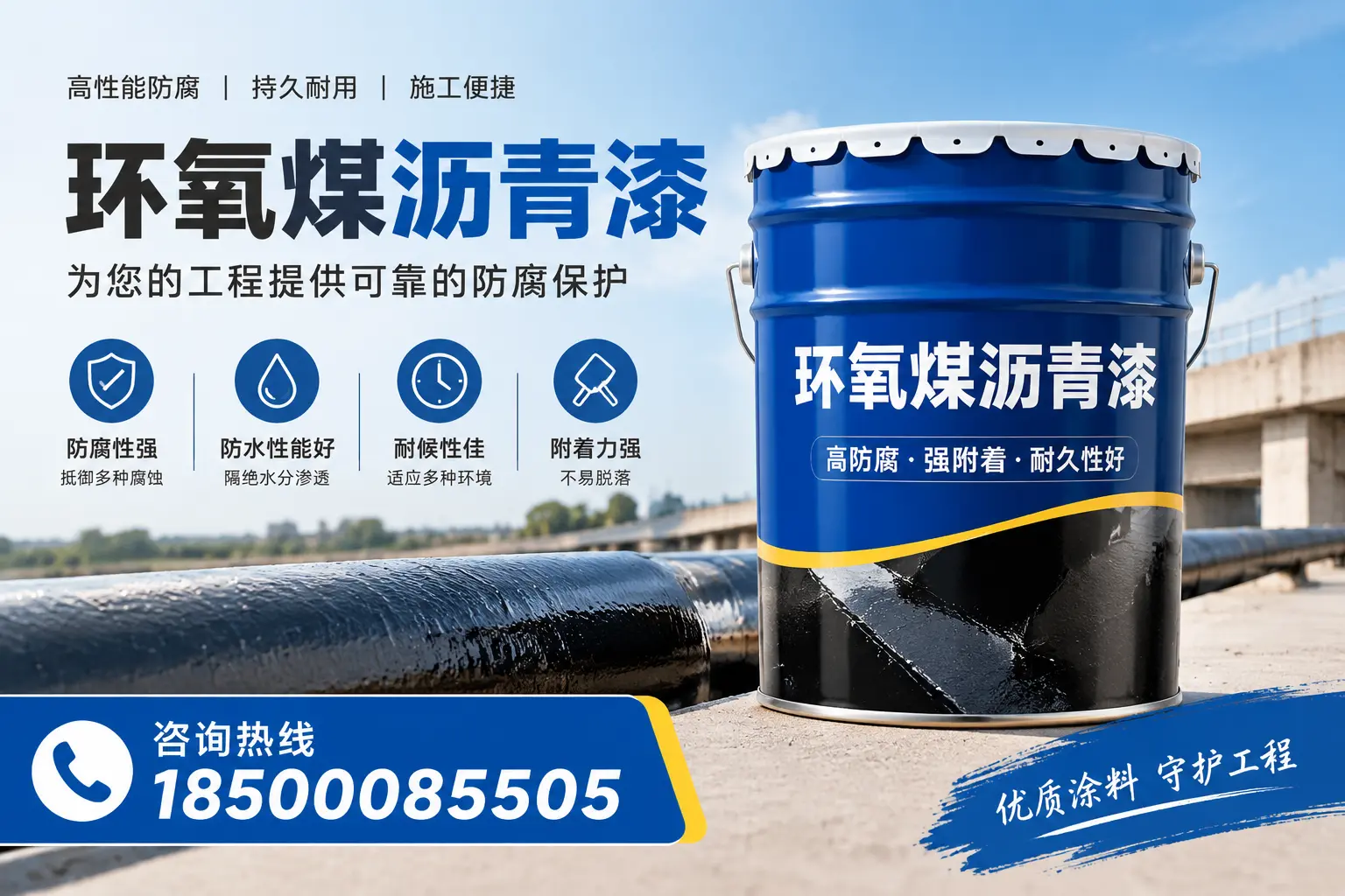 环氧煤沥青漆的成分解析，安康用户了解施工材料